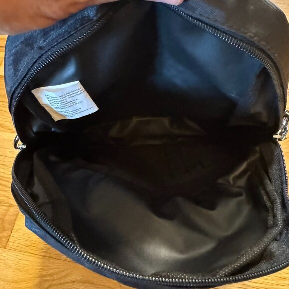 NWT Eastsport Black Vinyl Mini-Backpack, Versatile Bag - Picture 5 of 9